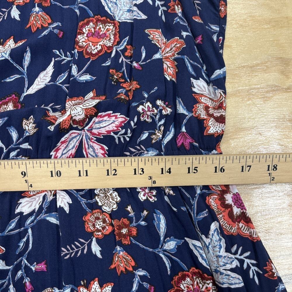 Old Navy Floral Halter Maxi Dress Womens Large Blue Vacation Resort Beach - Picture 13 of 15
